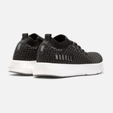Women's Black Drive Knit Shoes Back Side Angle
