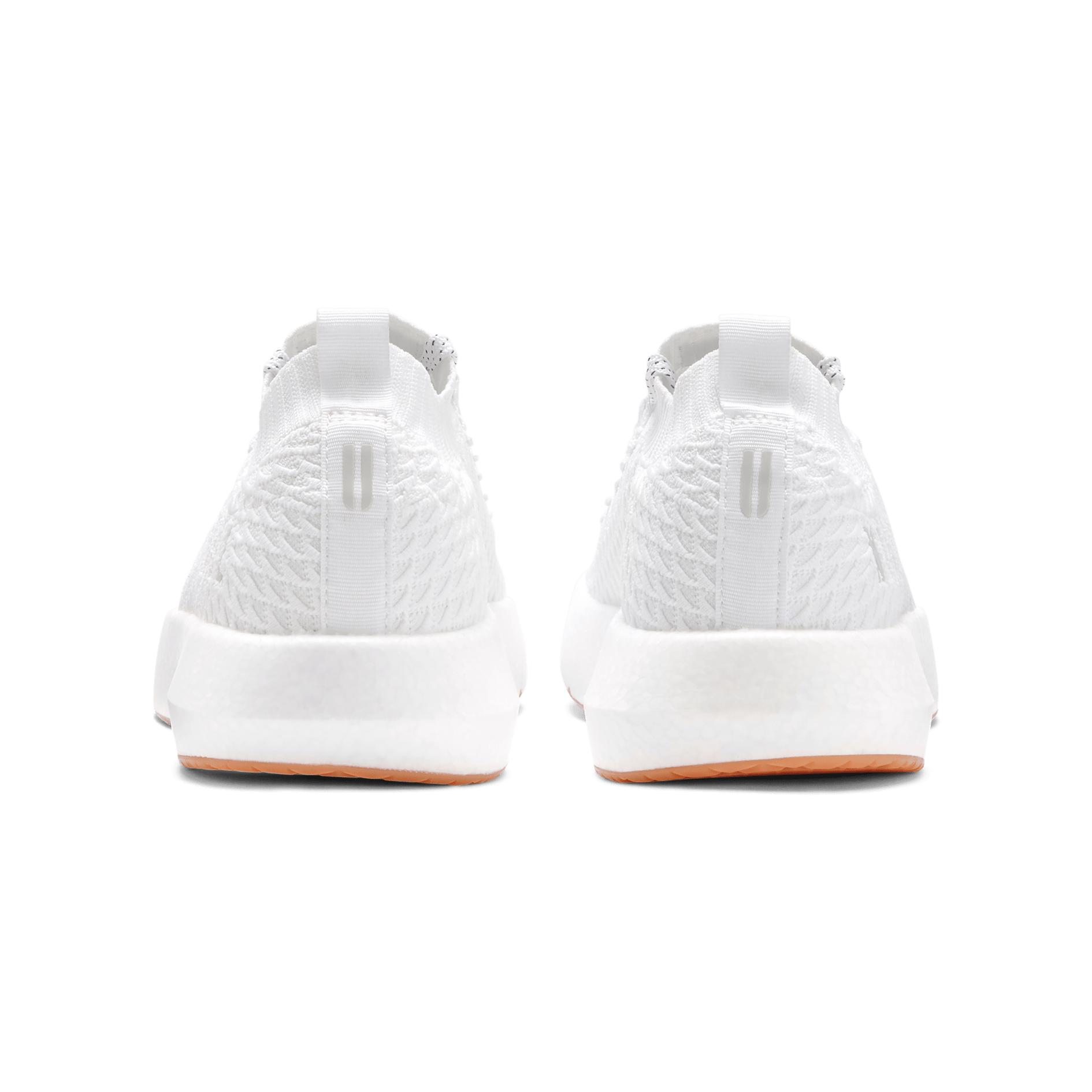 Men's White Drive Knit Shoes Back Angle