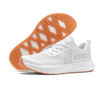 Women's White Drive Mesh Shoes Angled