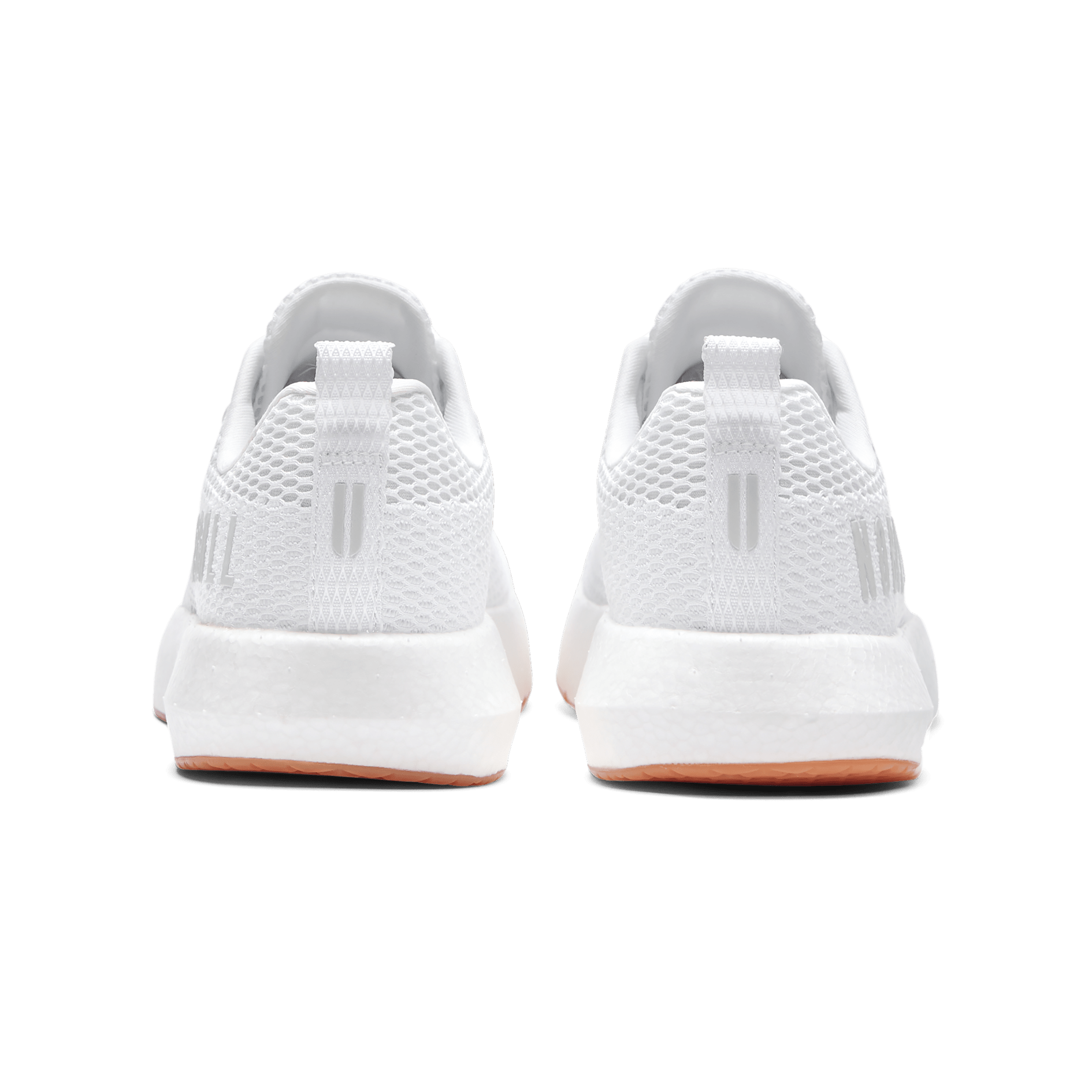 Men's White Gum Drive Mesh Shoes Back Angle