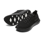 Women's Triple Black Drive Knit Shoes Angled
