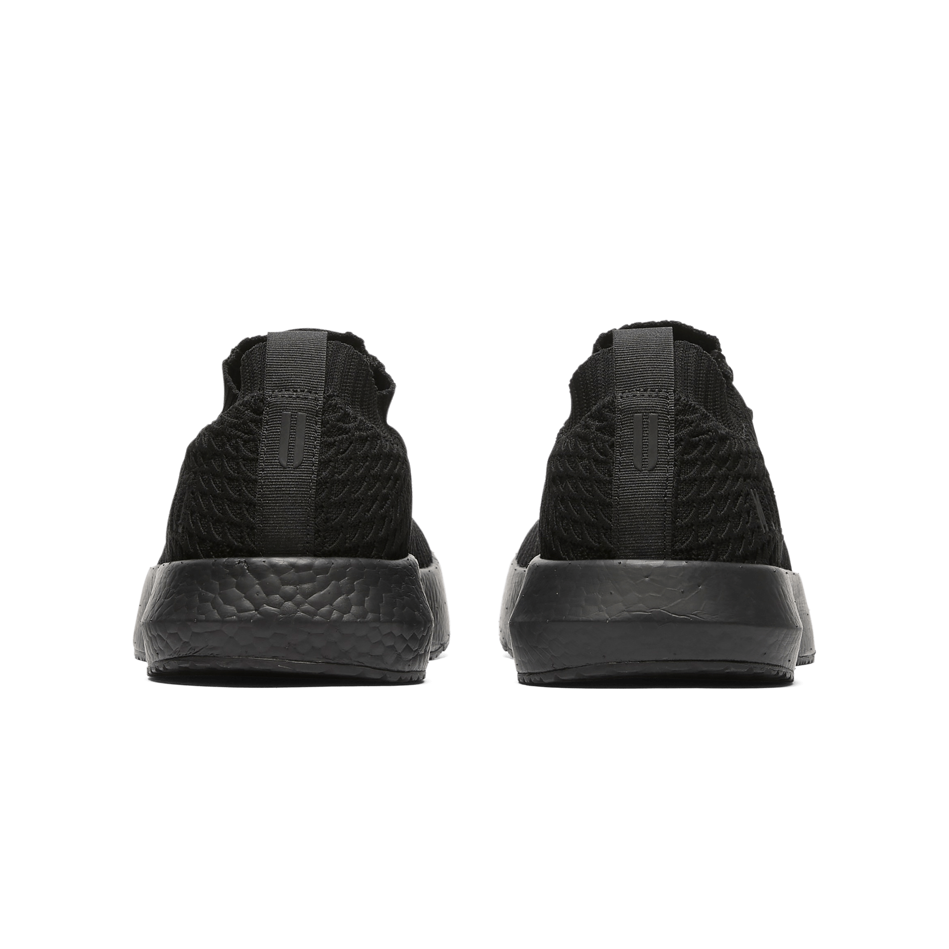 Women's Triple Black Drive Knit Shoes Back Angle