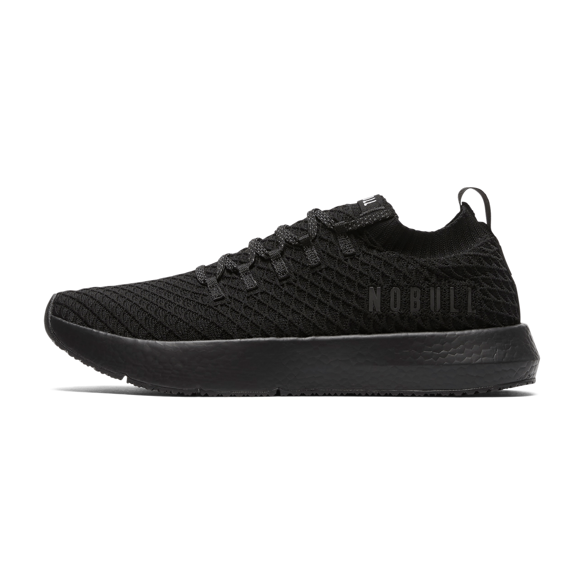 Women's Triple Black Drive Knit Shoes Side Angle