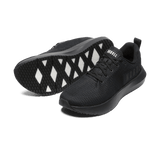 Women's Triple Black Mesh Drive Shoes Angled