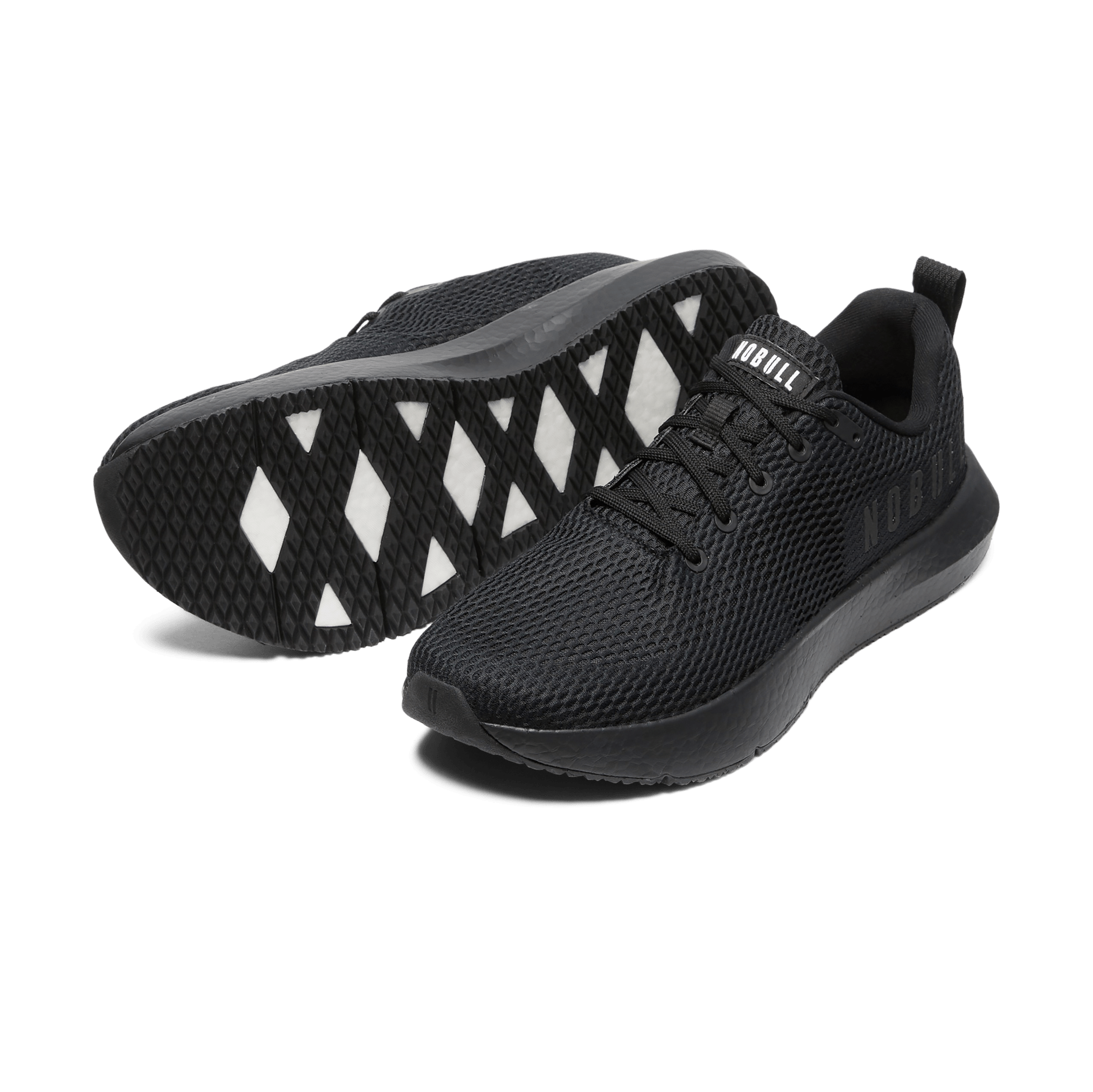 Women's Triple Black Mesh Drive Shoes Angled
