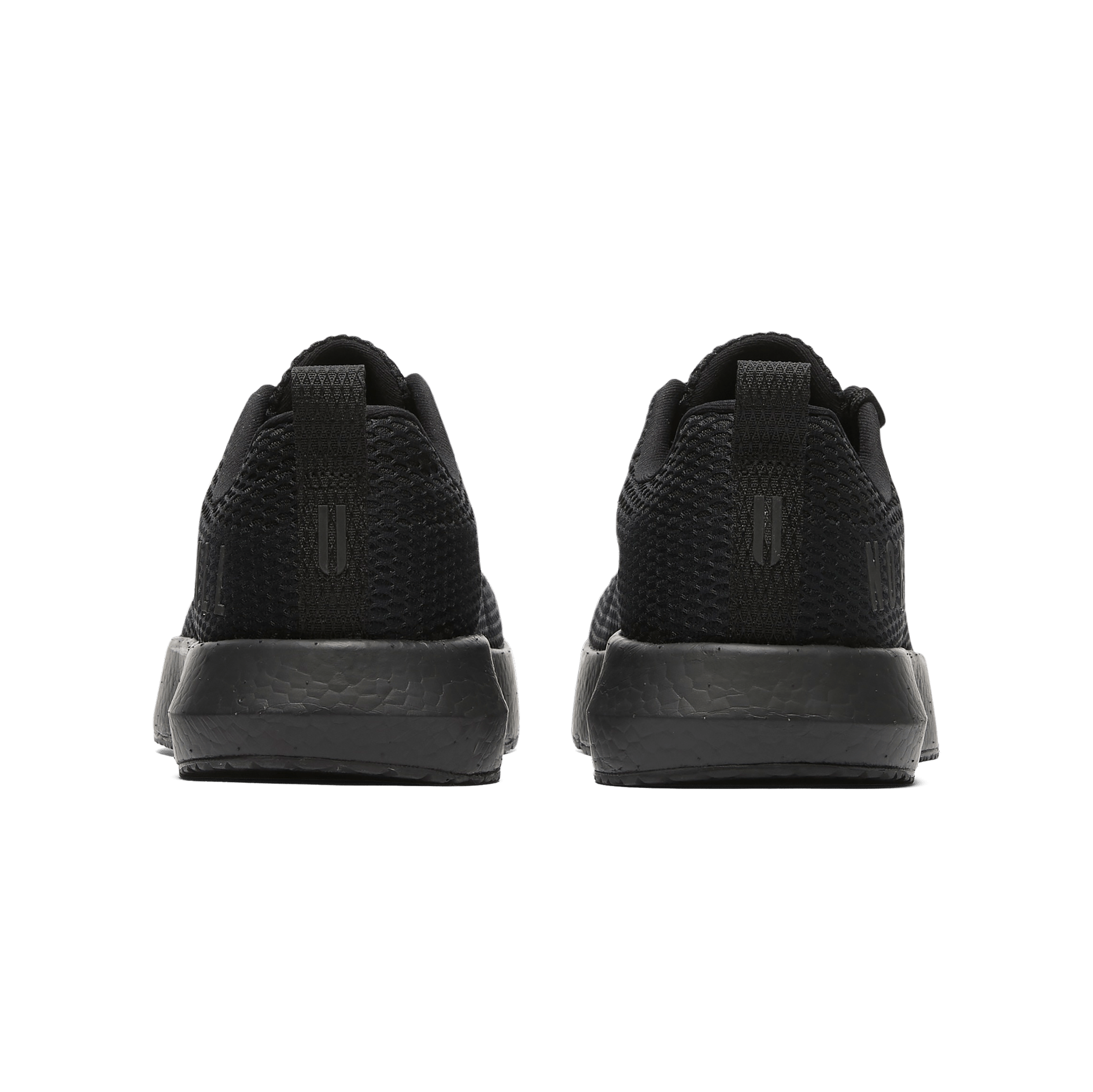 Women's Triple Black Mesh Drive Shoes Back Angle
