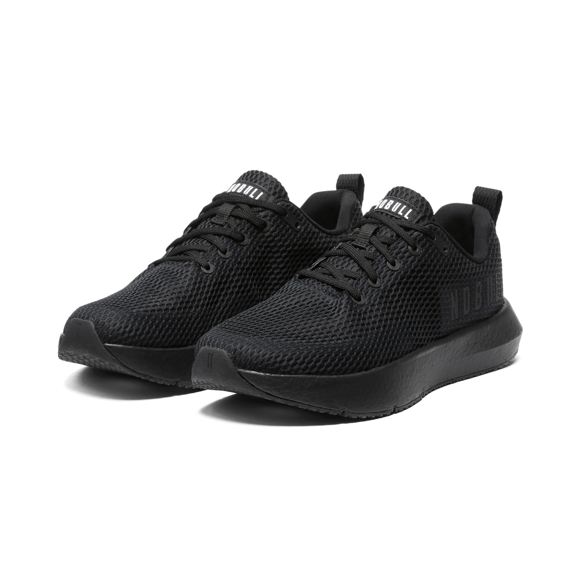 Women's Triple Black Mesh Drive Shoes Front Side Angle