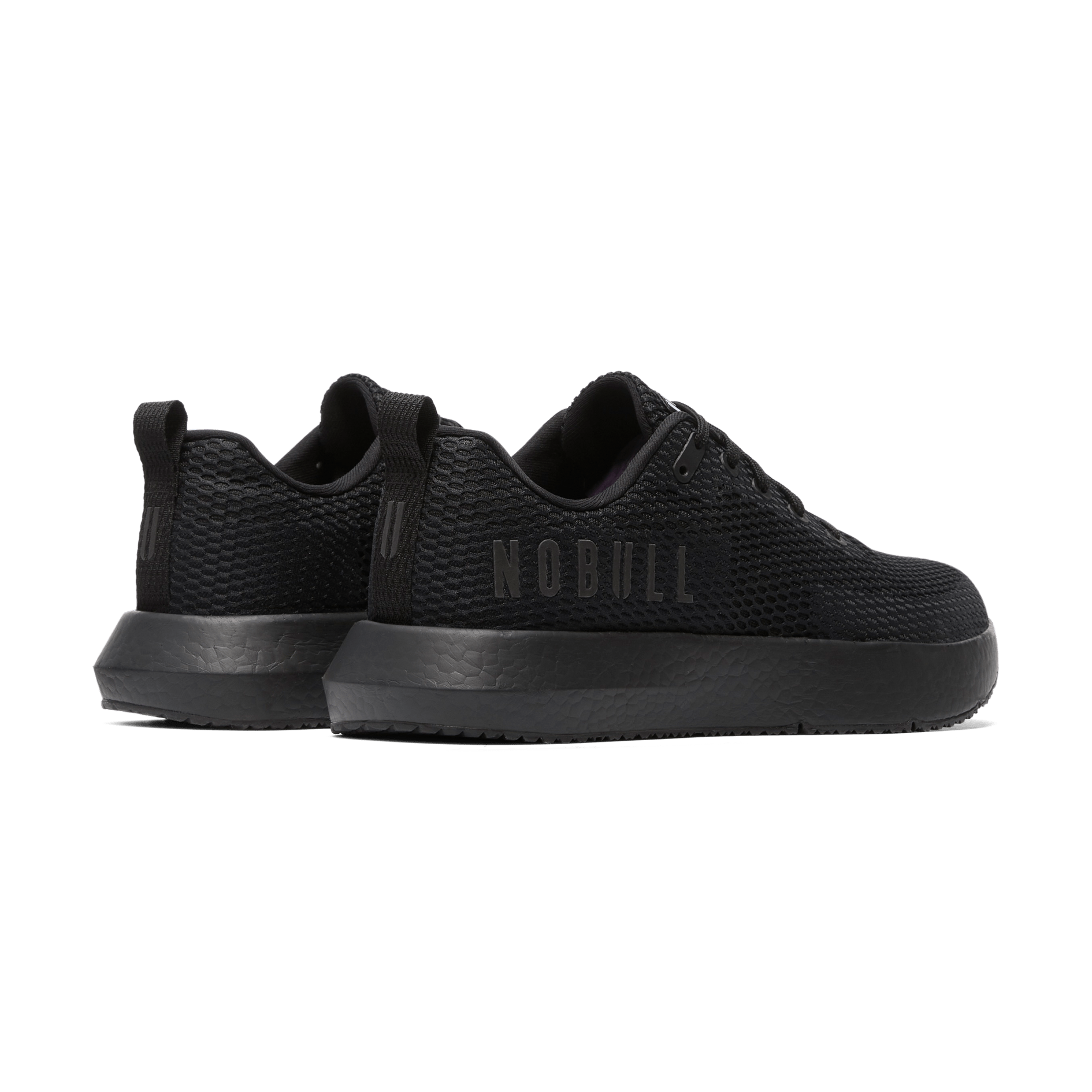 Women's Triple Black Mesh Drive Shoes Back Side Angle