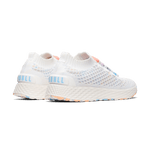 Men's White Peach Allday Knit Shoe Back Side Angle.