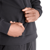 Men's Black Allday Elements 1/4 Zip Pocket Zipper Angle