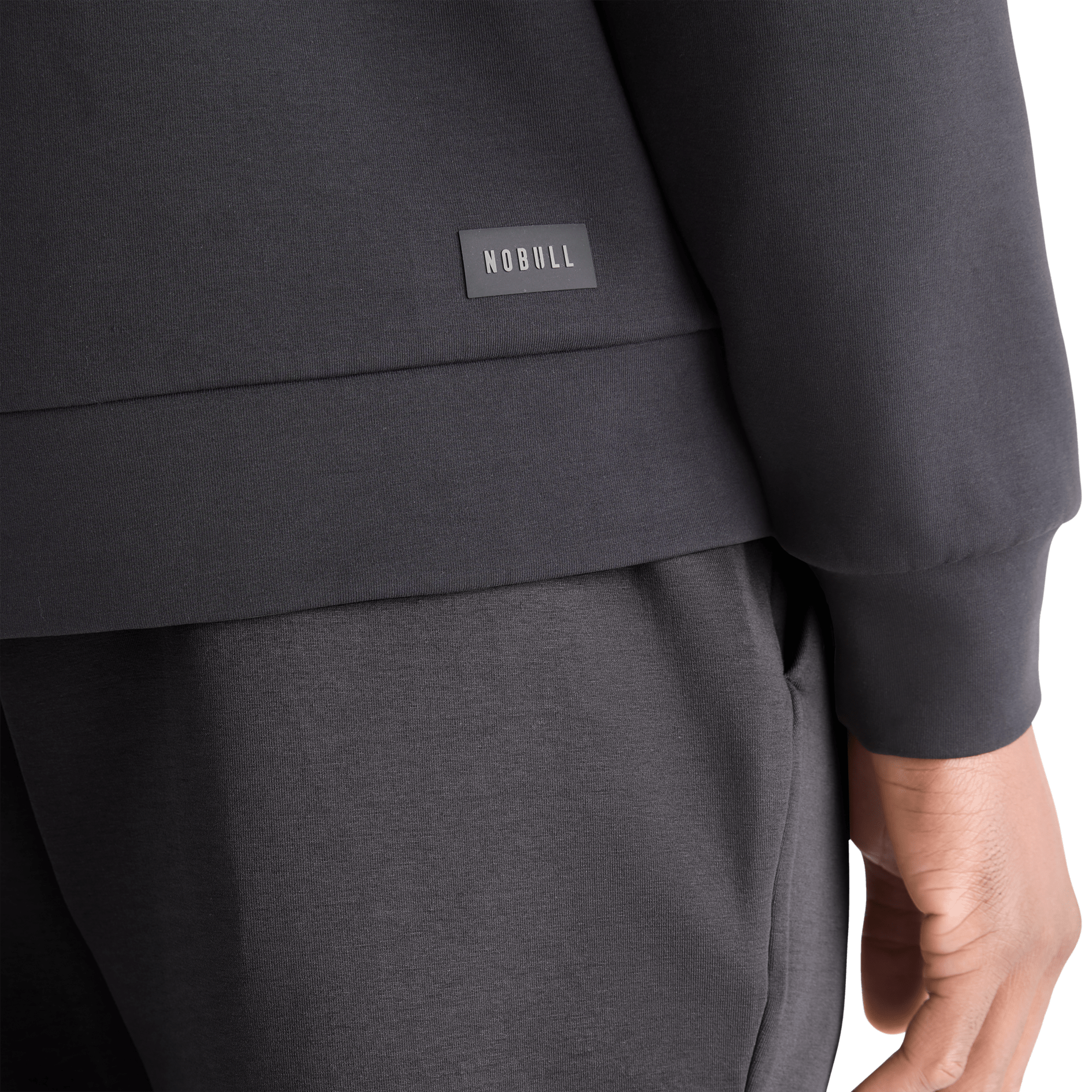 Men's Black Allday Elements 1/4 Zip NOBULL Angle