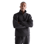 Men's Black Allday Elements 1/4 Zip Front Angle