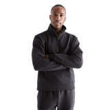 Men's Black Allday Elements 1/4 Zip Front Angle