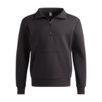 Men's Black Allday Elements 1/4 Zip Silhouette Angle