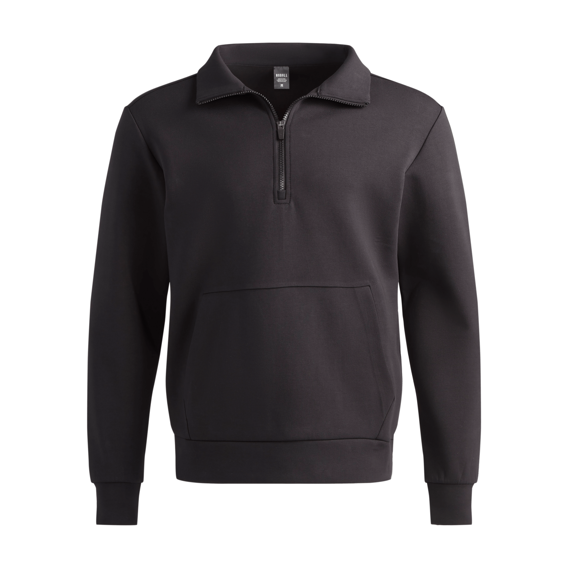 Men's Black Allday Elements 1/4 Zip Silhouette Angle
