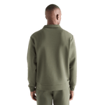 Men's Dark Army Allday Elements 1/4 Zip Back Angle