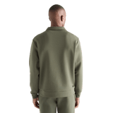 Men's Dark Army Allday Elements 1/4 Zip Back Angle