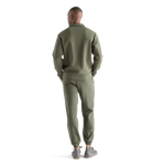 Men's Dark Army Allday Elements 1/4 Zip Back Full Body Angle