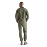 Men's Dark Army Allday Elements 1/4 Zip Back Full Body Angle