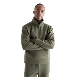 Men's Dark Army Allday Elements 1/4 Zip Front Angle