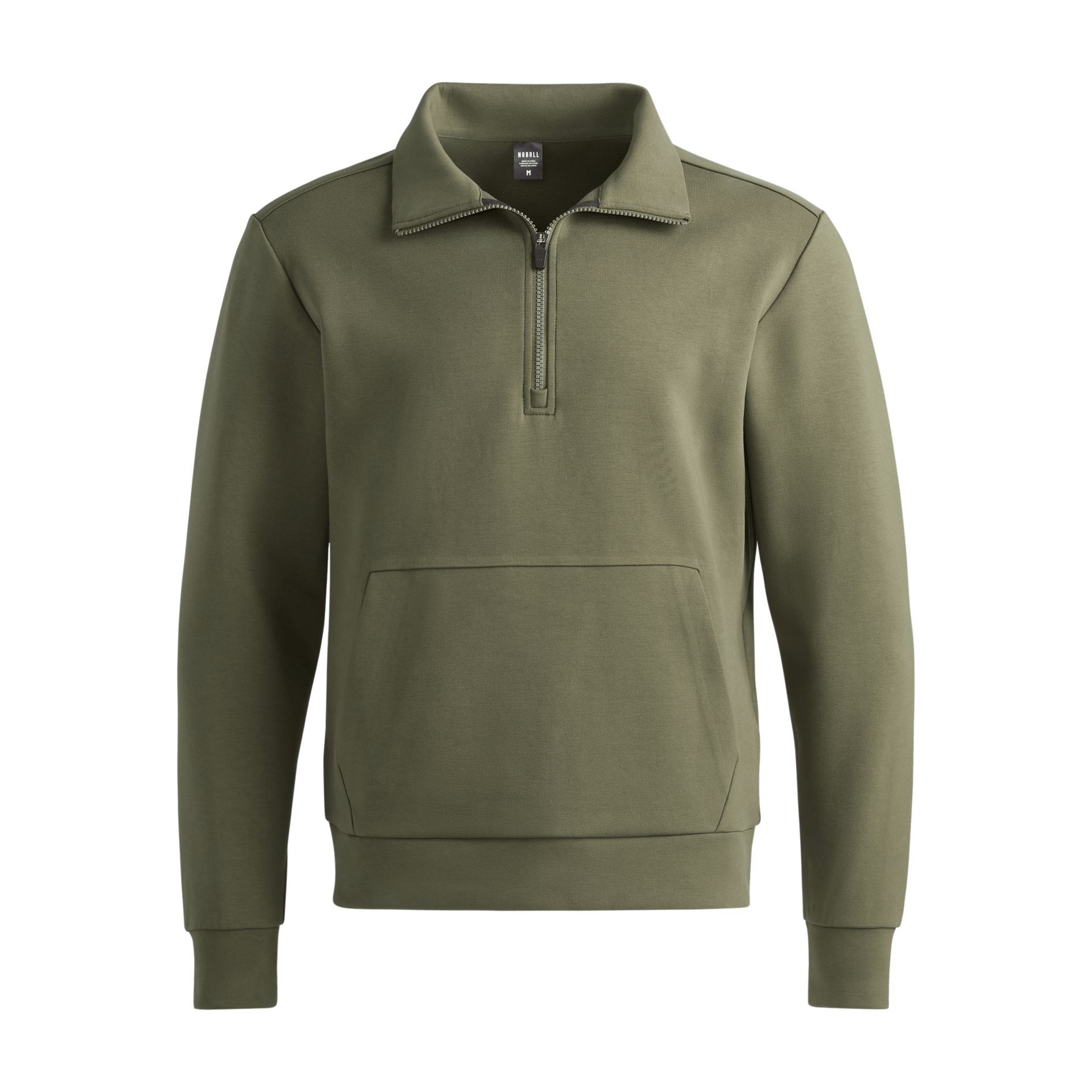 Men's Dark Army Allday Elements 1/4 Zip Silhouette Angle