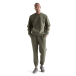 Men's Dark Army Allday Elements Crew Front Full Body Angle