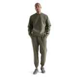 Men's Dark Army Allday Elements Crew Front Full Body Angle