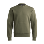 Men's Dark Army Allday Elements Crew Silhouette Front Angle
