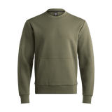 Men's Dark Army Allday Elements Crew Silhouette Front Angle