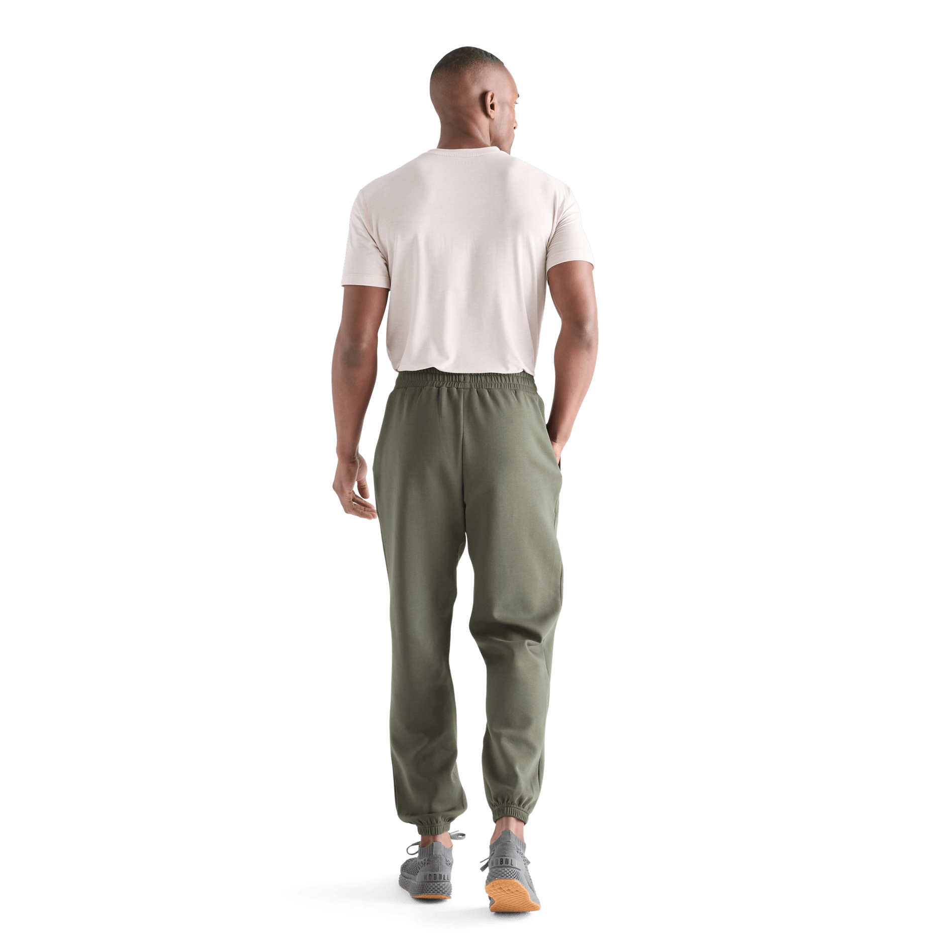 Men's Dark Army Allday Elements Sweatpant Back Full Body Angle