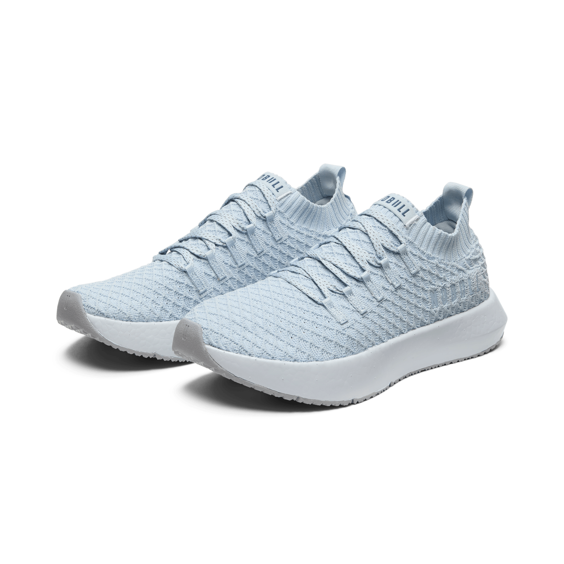 Blue Mist Drive Knit Shoe Front Angle.