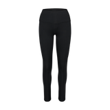 Women's Black Matte High-Rise Matte Tight 25" Silhouette Angle