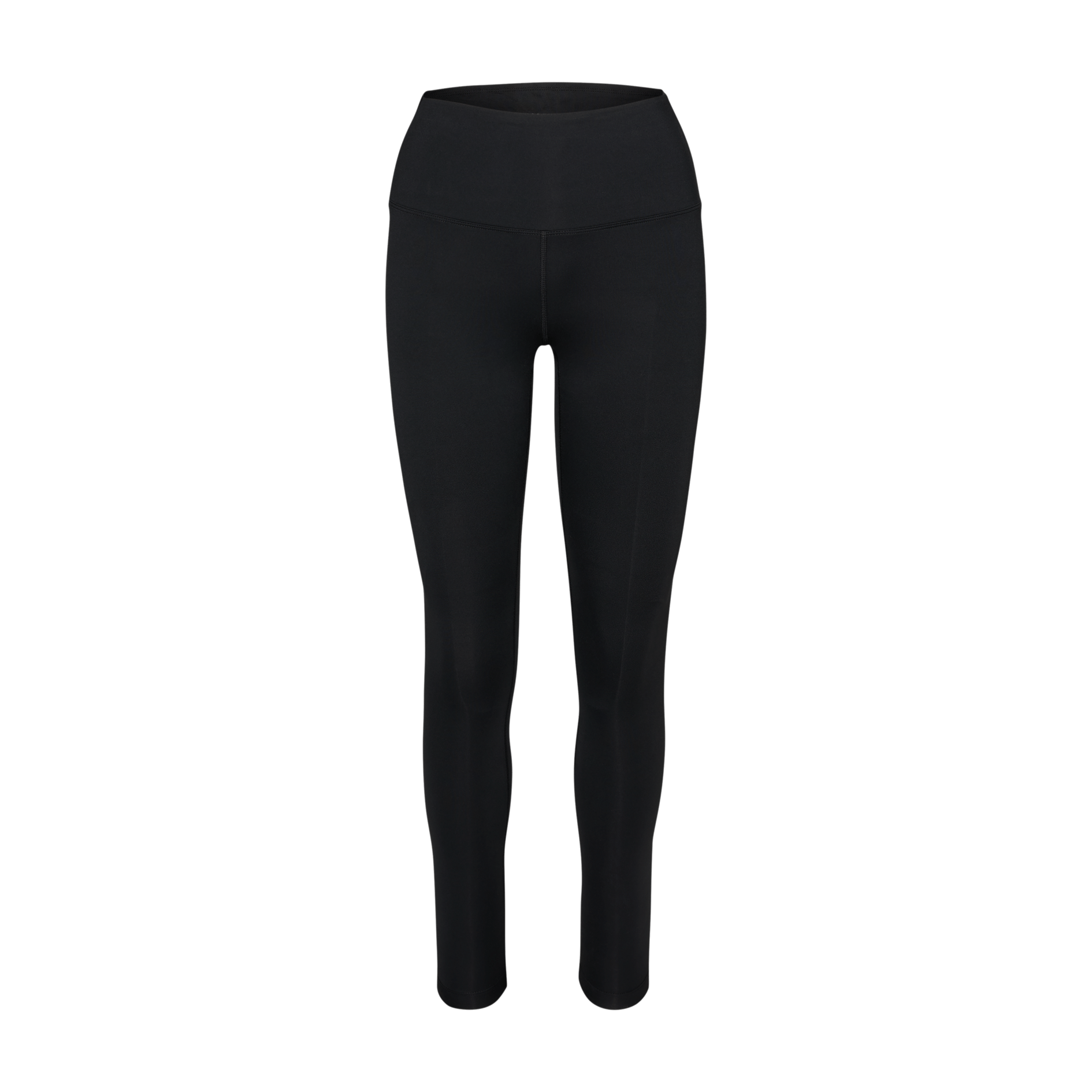 Women's Black Matte High-Rise Matte Tight 25" Silhouette Angle