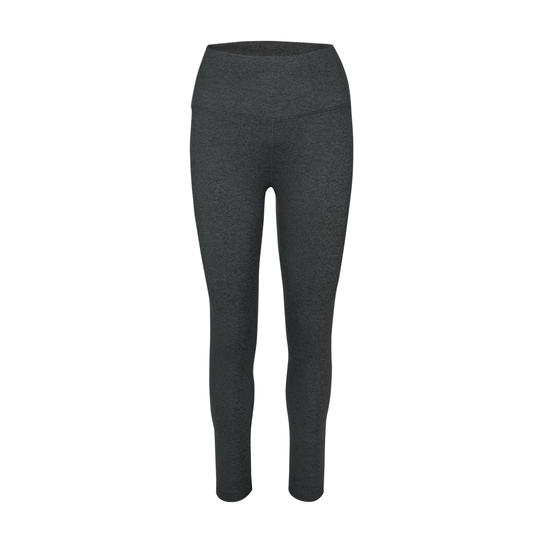 Women's Charcoal Heather Matte High-Rise Matte Tight 25" Silhouette Angle