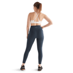 Women's Midnight Heather Matte High-Rise Matte Tight 25" Back Full Body Angle