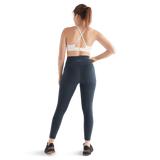 Women's Midnight Heather Matte High-Rise Matte Tight 25" Back Full Body Angle