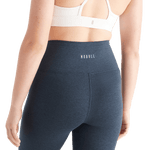 Women's Midnight Heather Matte High-Rise Matte Tight 25" NOBULL Angle
