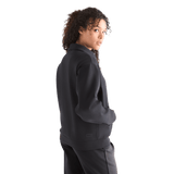 Women's Black Allday Elements 1/4 Zip Back Side Angle