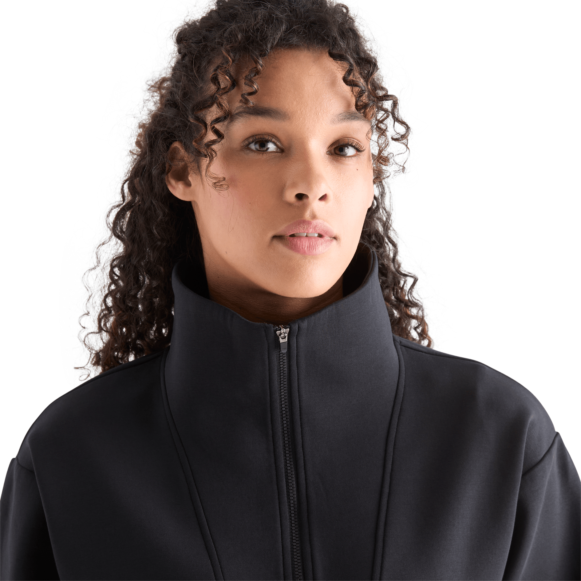 Women's Black Allday Elements 1/4 Zip Collar Angle