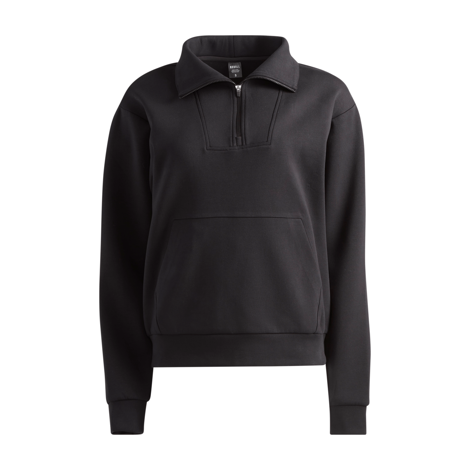 Women's Black Allday Elements 1/4 Zip Silhouette Angle