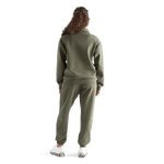 Women's Dark Army Allday Elements 1/4 Zip Back Full Body Angle