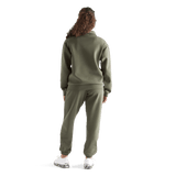 Women's Dark Army Allday Elements 1/4 Zip Back Full Body Angle