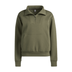 Women's Dark Army Allday Elements 1/4 Zip Silhouette Angle
