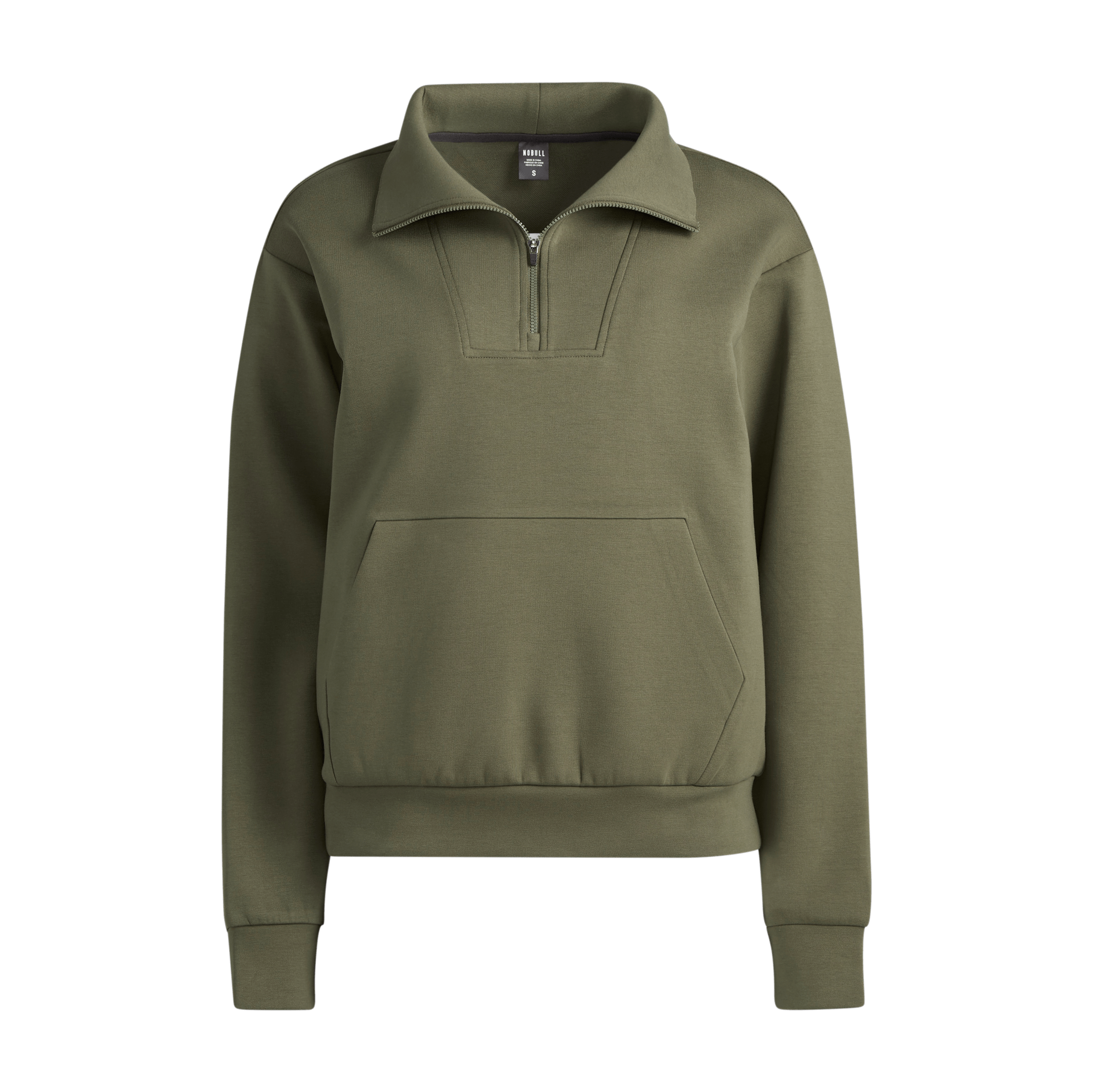 Women's Dark Army Allday Elements 1/4 Zip Silhouette Angle