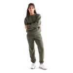 Women's Dark Army Allday Elements Crew Front Full Body Angle
