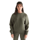 Women's Dark Army Allday Elements Crew Front Angle