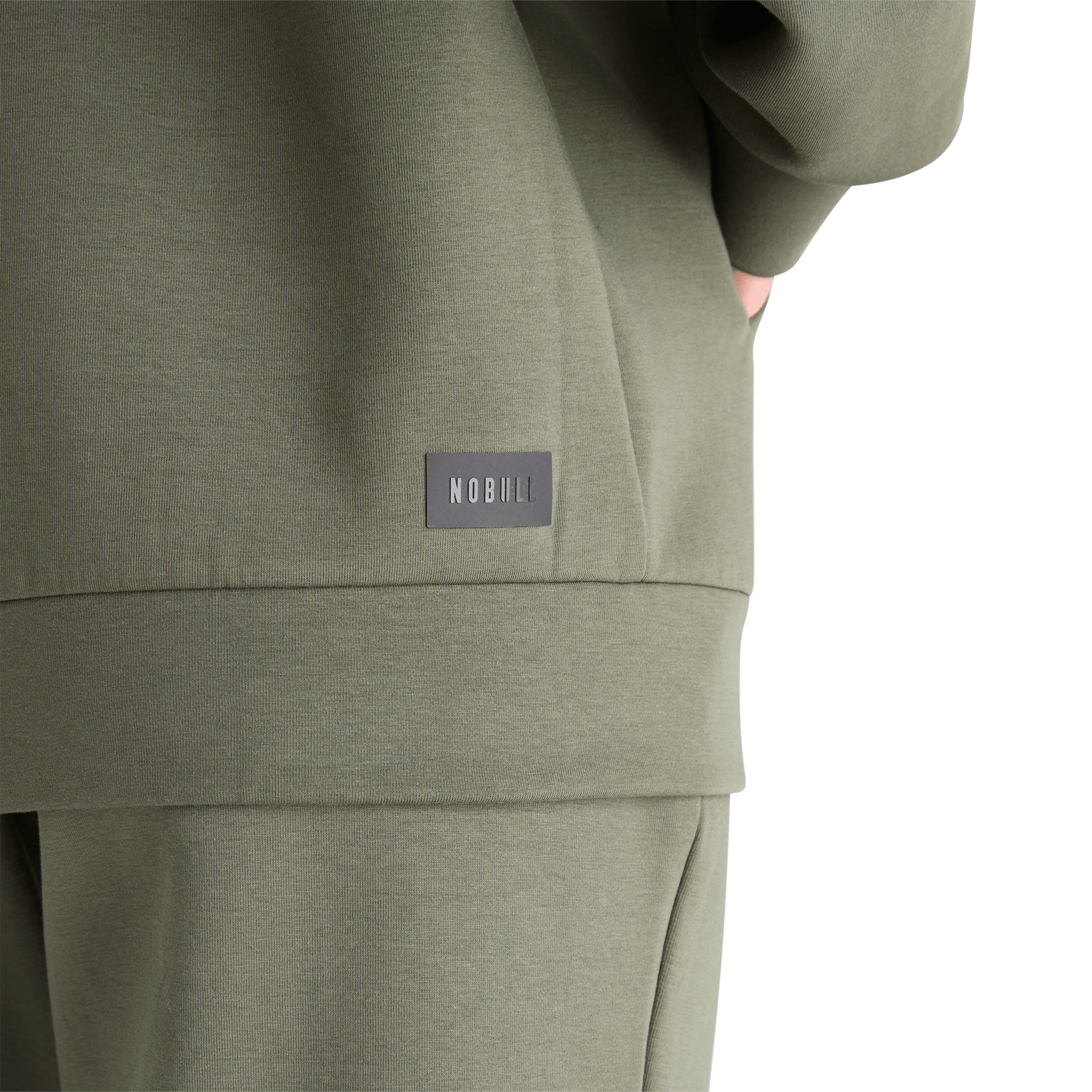 Women's Dark Army Allday Elements Hoodie NOBULL Angle