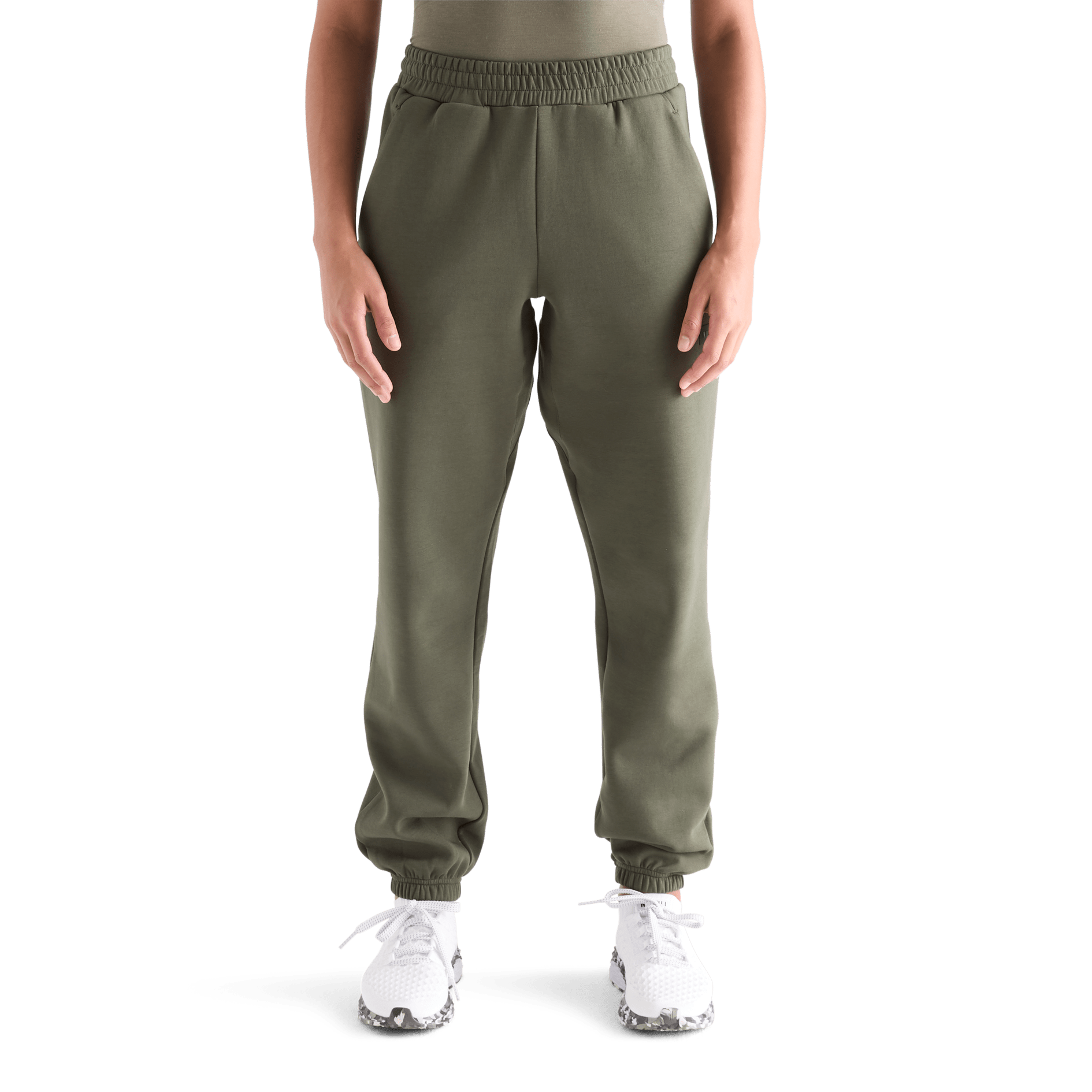Women's Dark Army Allday Elements Sweatpant Front Angle