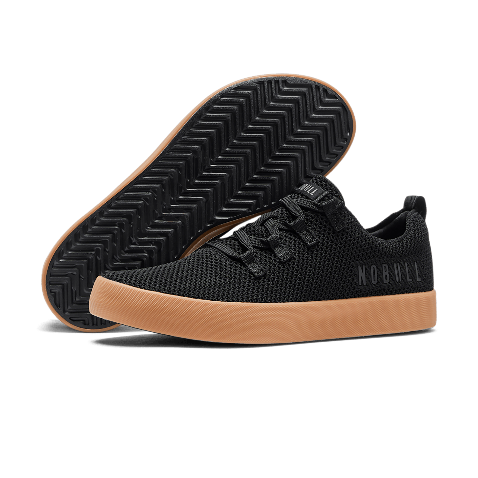 Men's Black Gum Recs Shoes Angled