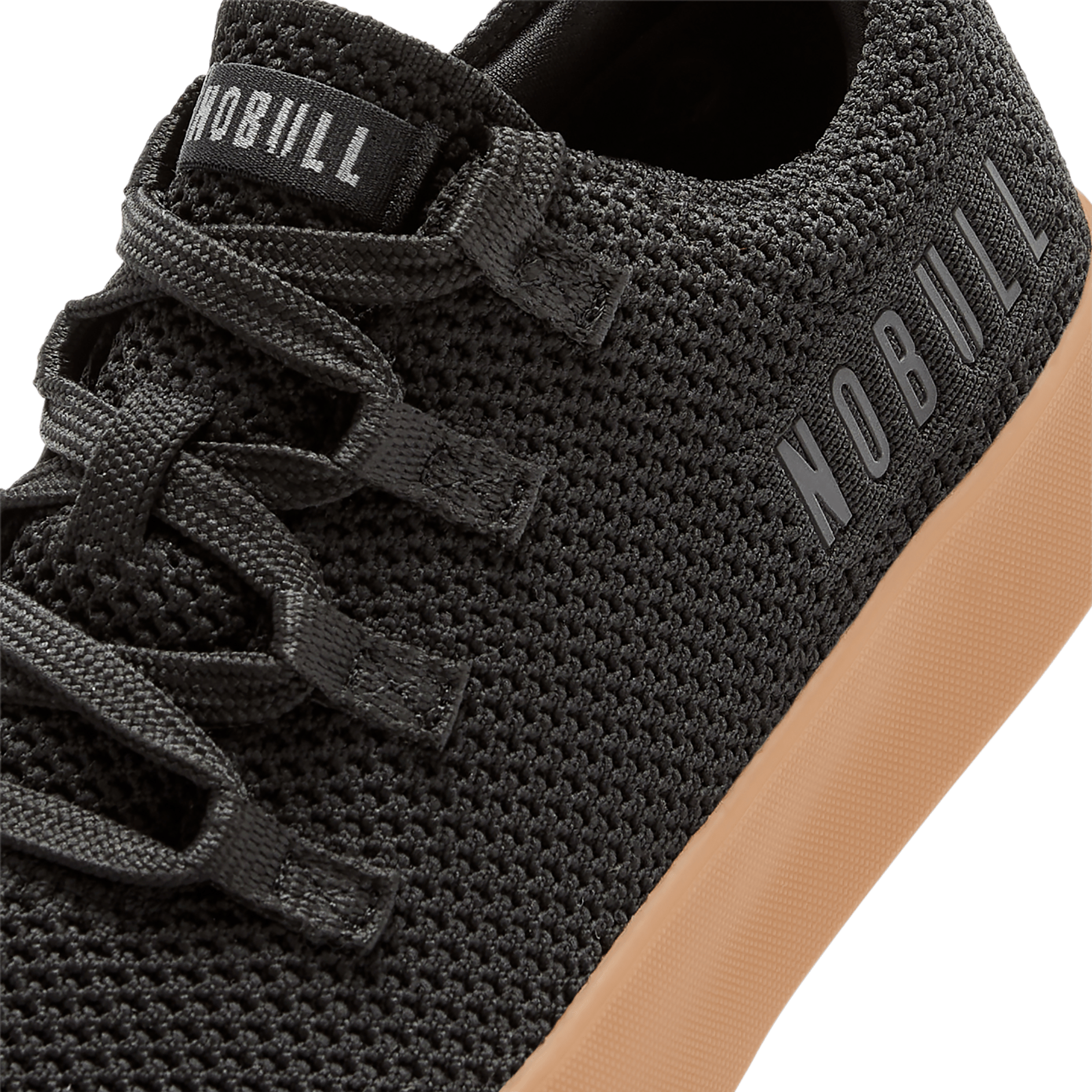 Men's Black Gum Recs Shoes Material Angle